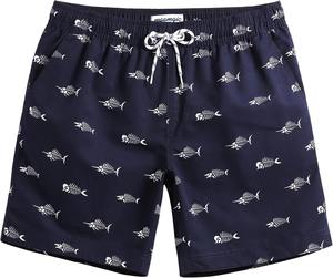 Shorts de bain, maillots de bain de plage à cordon de serrage, imprimés, décontractés - Product Image 6