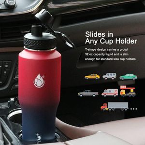 SENDESTAR 32oz Stainless Steel Tumbler Double Wall Vacuum Insulated Wide-Mouth Water Bottle with 2 Lids Fit Any Car Cup Holder - Product Image 3