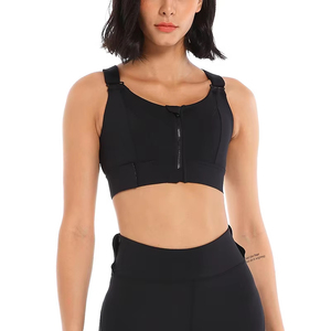 Workout Clothing Sports <b>Bra</b> Simple Front Logo High Quality High Support Lightweight Breathable Quick Dry Adjustable <b>Straps</b> <b>Bra</b> - Product Image 1