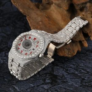 นาฬิกาเพชร Splendid Jewelry สำหรับผู้ชาย ตัวเรือน 38 มม. ระบบอนาล็อก ควอตซ์ ETA สายเงิน ประดับโมอิสซาไนต์ กระจกแซฟไฟร์ กันน้ำ 10 เมตร - Product Image 6