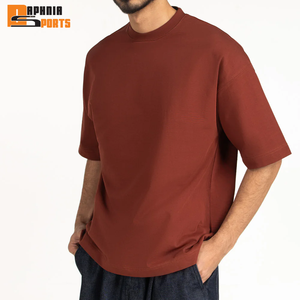 Camiseta de Hombre Personalizada 100% Algodón Tejido, Talla Grande, Hombros Caídos, con Logotipo Impreso, Diseño Liso, Corte Regular - Product Image 1