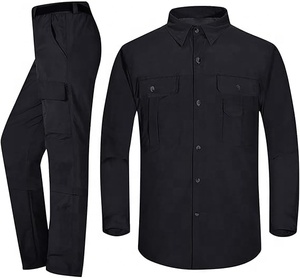 Uniforme de Guardia de Seguridad con Logotipo Bordado Personalizado, Chaqueta, Pantalones Cargo Resistentes de Algodón Ripstop para Hombre, Camisa de Manga Larga, Ropa de Trabajo - Product Image 3