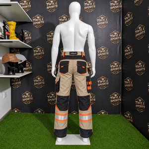 TwillSports Men's High Visibility Reflective <b>Cargo</b> Work Pants Safety <b>Trousers</b> for Construction Industrial <b>Workers</b> - Product Image 5