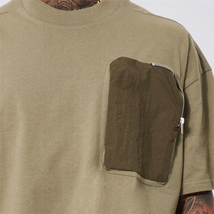 Custom Logo High Quality 280 GSM Heavy Weight <b>Box</b> Fit 100% Cotton <b>Drop</b> Shoulder Oversized Cropped Boxy T Shirts for Men - Product Image 2