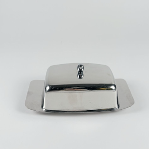 Beurrier en acier inoxydable au design populaire avec couvercle, qualité alimentaire, écologique, compatible lave-vaisselle, pour usage domestique et commercial, formes personnalisables - Product Image 4
