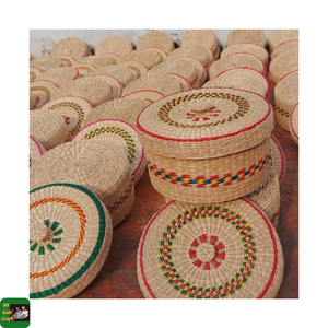 Water Hyacinth Natural Fiber Handmade <b>Foam</b>-Filled Hypoallergenic Breathable <b>Cushion</b> <b>Pad</b> GEOMETRY Pattern for Hotel Use Home - Product Image 6
