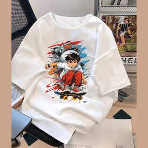 100% T-Shirt surdimensionné en coton de qualité supérieure personnalisé de haute qualité unisexe bouffée impression Logo sérigraphie Style décontracté pour unisexe - Product Image 2