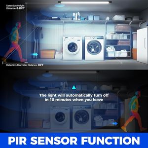 BS84 84W 5000K 10000LM <b>LED</b> <b>Sensor</b> Workshop <b>Lights</b> <b>Motion</b> Activated 4FT Shop & Garage Plug Fixtures by Linka - Product Image 5