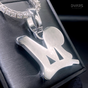 Colgante Personalizado con Letra Inicial VVS Moissanite, Totalmente Cubierto de Diamantes, Alfabeto de la A a la Z, Número, Plata de Ley 925, Chapado en Oro de 18K - Product Image 5