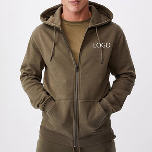 เสื้อฮู้ดซิปแบบเต็มตัว แห้งเร็ว ทรงเข้ารูปสำหรับออกกำลังกาย ผู้ชาย สกรีนโลโก้แบรนด์ของคุณเองได้ - Product Image 1