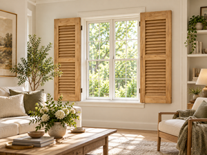 Persianas de Madera Maciza de Tilo de Alta Calidad Personalizadas, Tipo Tier-on-Tier, para Renovación de Casas y Villas - Product Image 3