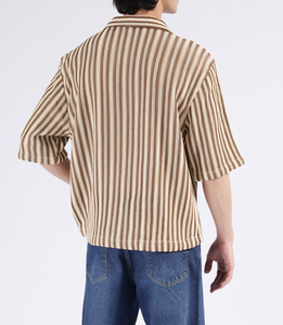 Chemises ODM pour hommes en satin 100 % coton, légères, décontractées, simples, rétro, à manches trois quarts, en promotion - Product Image 5