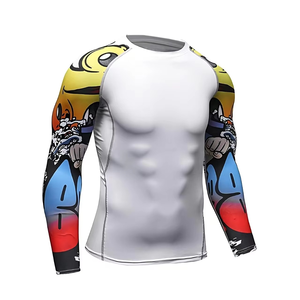 Camiseta Deportiva de Compresión para Hombre, Manga Larga, Transpirable, Sostenible, de Spandex/Poliéster, para Entrenamiento, Running, Gimnasio - Product Image 4