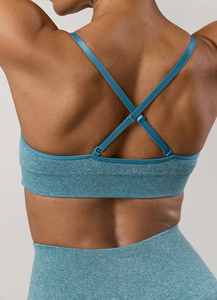 Skinny <b>Women</b> Lightweight Sports Bra Custom Brand Wholesale Cross <b>Back</b> Straps <b>Women</b> Sports Bra - Product Image 4