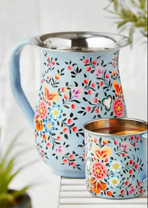 Juego de vajilla de acero inoxidable estilo artesanal indio para cocina, jarra de agua de alta calidad - Product Image 4