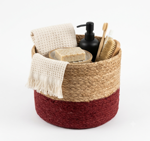 Ensemble de paniers en jute faits main, favoris des clients, et organisateurs de rangement tissés en gros, idéaux pour les paniers à linge sale pour la maison et la vente au détail - Product Image 1