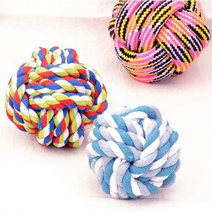Suministro Directo de Fábrica: Juego de Juguetes de Nudos de Cuerda de Cáñamo para Masticar para Mascotas, Juguetes para Limpiar los Dientes de Cachorros, de Algodón Personalizado - Product Image 1