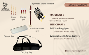 Handmade Scottish Tartan Black Bagpipe Finisher for Performances Durable <b>Musical</b> Instrument <b>Accessory</b> Leather Acrylic Material - Product Image 4