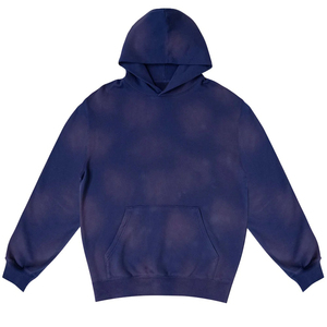 High Quality Custom <b>Light</b> Weight Acid Wash Sun Faded Winter Men's Pullover Hoodies Breathable Quick Dry - Product Image 3