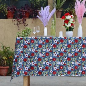 High Demanded Handmade <b>Rectangle</b> <b>Tablecloth</b> Rajasthani Print Table Cloth Boho Cotton Table Cloth Decorative Cotton Table Cover - Product Image 2