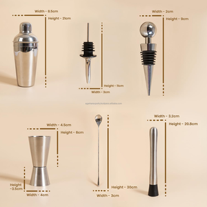 Premium Stainless Steel Cocktail <b>Shaker</b> <b>Bottle</b> Set | Mirror Finish Mixology Bar Tools | OEM Supplier - Product Image 4