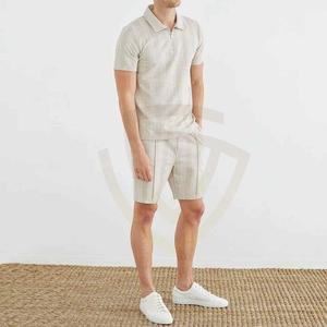 Ensembles de shorts pour hommes OEM, logo personnalisé, coton pour l'été, ensemble de polo et de shorts pour hommes - Product Image 1