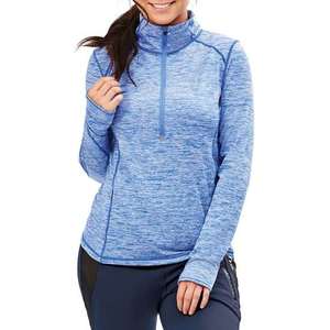 Chemise d'équitation pour femme à manches longues avec fermeture éclair, tissu respirant anti-UV, logo personnalisé, couche de base pour l'équitation - Product Image 2