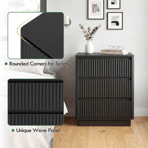 Set di 2 Tavolini con Ricarica Rapida USB-C, Moderni Tavoli Consolle in Legno con 3 Cassetti e Ampio Spazio di Archiviazione per Uso Accanto al Divano - Product Image 3