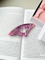 Porte-page en résine pour le pouce |   Outil de lecture écologique, lavable, façonné à la main, style mode et amour |   Conception personnalisée