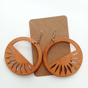 Pendientes de Madera para Mujer, Joyería de Moda, Hechos a Mano con Madera Pulida, Ecológicos y Naturales - Product Image 1