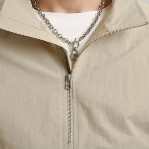 Ensemble de survêtement décontracté pour homme, coupe-vent en polyester, deux pièces, avec veste courte à capuche et pantalon de jogging, fermeture éclair 1/4 - Product Image 5