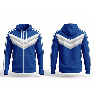 Sweat à capuche zippé personnalisé pour le sport, tissu respirant, pour hommes, femmes et jeunes, veste à capuche pour l'entraînement, vêtements de sport - Product Image 1