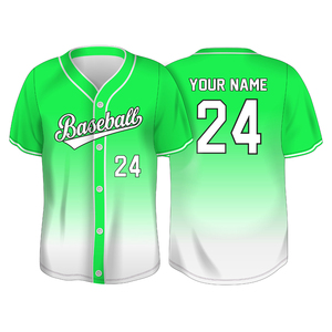 Maillot de baseball personnalisé, dégradé jaune et blanc, manches courtes, entièrement boutonné, unisexe, adulte, impression sublimée, avec votre propre nom, chemise de softball - Product Image 3
