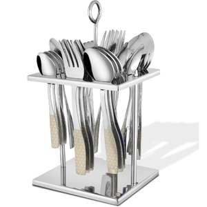 ที่วางช้อนส้อมสแตนเลสขัดเงาแบบโบราณ ดีไซน์สวยงาม ราคาขายส่ง - Product Image 3