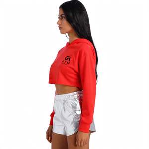 <b>GYM</b> ACTIVE Eco-Friendly Quick Dry Breathable Casual Style High Quality Canvas Material Women's Crop Top Hoodie <b>Sweatshirt</b> Washed - Product Image 2