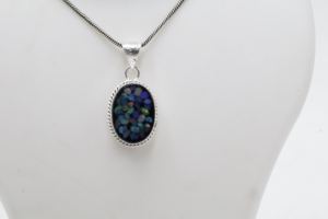 Anillo de Ópalo Doble en Plata de Ley 925 y Plata Alemana, Gema de Ópalo Doble Natural, Joyería Hecha a Mano Ajustable - Product Image 5