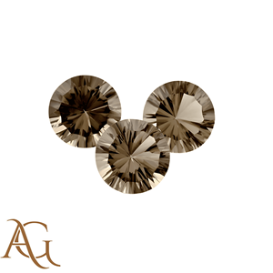 Cuarzo Ahumado Natural Tallado con Láser, Intaglio Cóncavo Marrón, Gema Suelta para Joyería, Venta al por Mayor, Cristal Redondo - Product Image 2