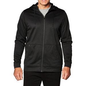 Sweat-shirt à capuche zippé pour homme, couleur unie, coupe décontractée, 100% coton French Terry, vêtement d'automne, modèle uni 350 GSM - Product Image 5