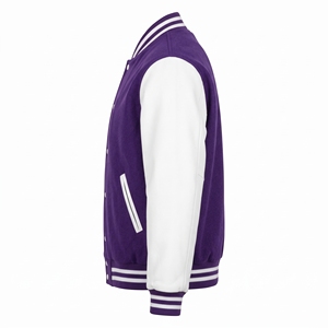 Cosh International <b>purple</b> Wool and white sleeves Varsity Jacket for <b>men</b> - Product Image 2