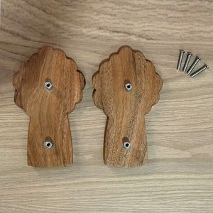 Poignées et poignées de tirage décoratives en bois d'acacia pour enfants, en forme de lion, pour portes, armoires et commodes - Vente en gros - Product Image 4