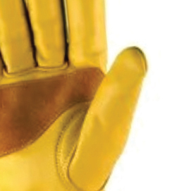 HOLY SIGNS INTERNATIONAL Sheep Grain Leather Safety <b>Driver</b> Work <b>Gloves</b> Strap EN420 Certified Breathable Elastic Wristlet - Product Image 2