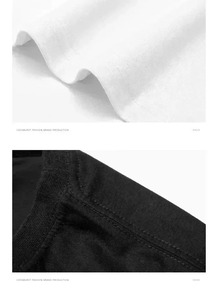 T-shirt pour homme en jersey 100% coton, manches courtes, imprimé lettres sur le devant, streetwear décontracté, haute qualité, personnalisable - Product Image 6