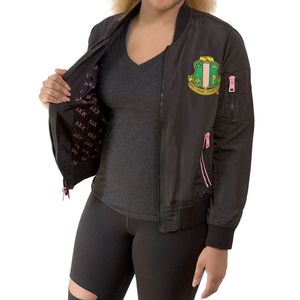 Black Satin Bomber <b>Jacket</b> Women Casual Fashion Outerwear Long Sleeve <b>Zip</b> <b>Up</b> <b>Jacket</b> Stylish Lightweight Daily Wear Apparel - Product Image 1