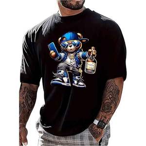 T-shirt graphique Y2K pour homme, vintage, manches courtes, col rond, t-shirt fantaisie, 100% coton peigné, personnalisable, respirant - Product Image 1