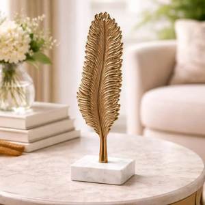 Luxury home decor item gold finish sculpture artistic <b>table</b> decor living room decor piece office desk <b>decoration</b> - Product Image 3