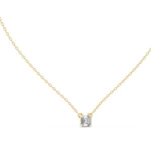 Colgante Minimalista de Oro de 14 Quilates con Diamante Cultivado en Laboratorio, Corte Asscher, Chapado en Rodio, Certificado por IGI, para Mujer, para Boda, Compromiso, Uso Diario - Product Image 1