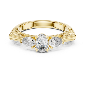 Bague élégante en or avec diamant de laboratoire de 1 carat, certifiée IGI, pour femme, bijou de fiançailles de luxe, joaillerie fine - Product Image 1