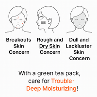 K Beauty Herbal Cica Thé vert Masque à l'argile catéchine Soins de la peau coréens Pack de lavage des pores pour une peau éclatante