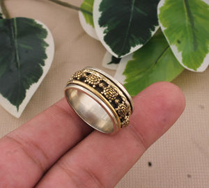 Bague classique en argent sterling 925 avec pierres précieuses, polie miroir, empilable, pour femmes et hommes, bijoux de mariage et de fête - Product Image 2