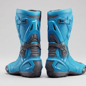 Bottes de moto longues, chaussures de protection élégantes pour moto avec détails de boucles et semelle extérieure à forte adhérence pour les aventures sur route - Product Image 6